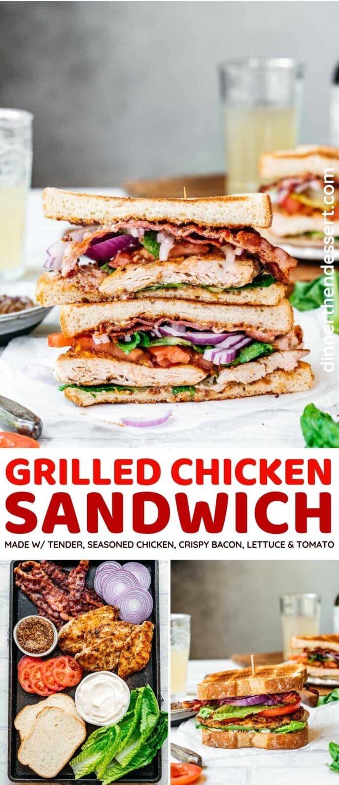 Grilled Chicken Sandwich collage