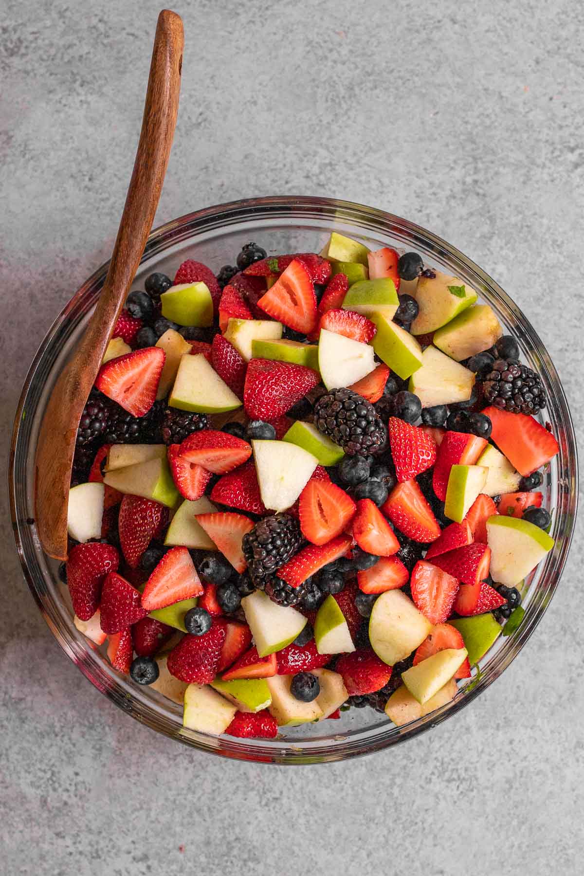 Honey Lime Berry Fruit Salad in bowl