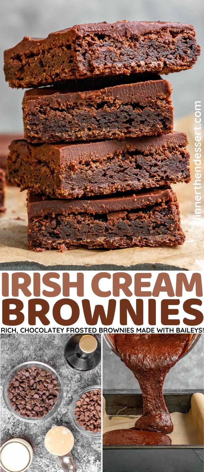 Irish Cream Brownies collage