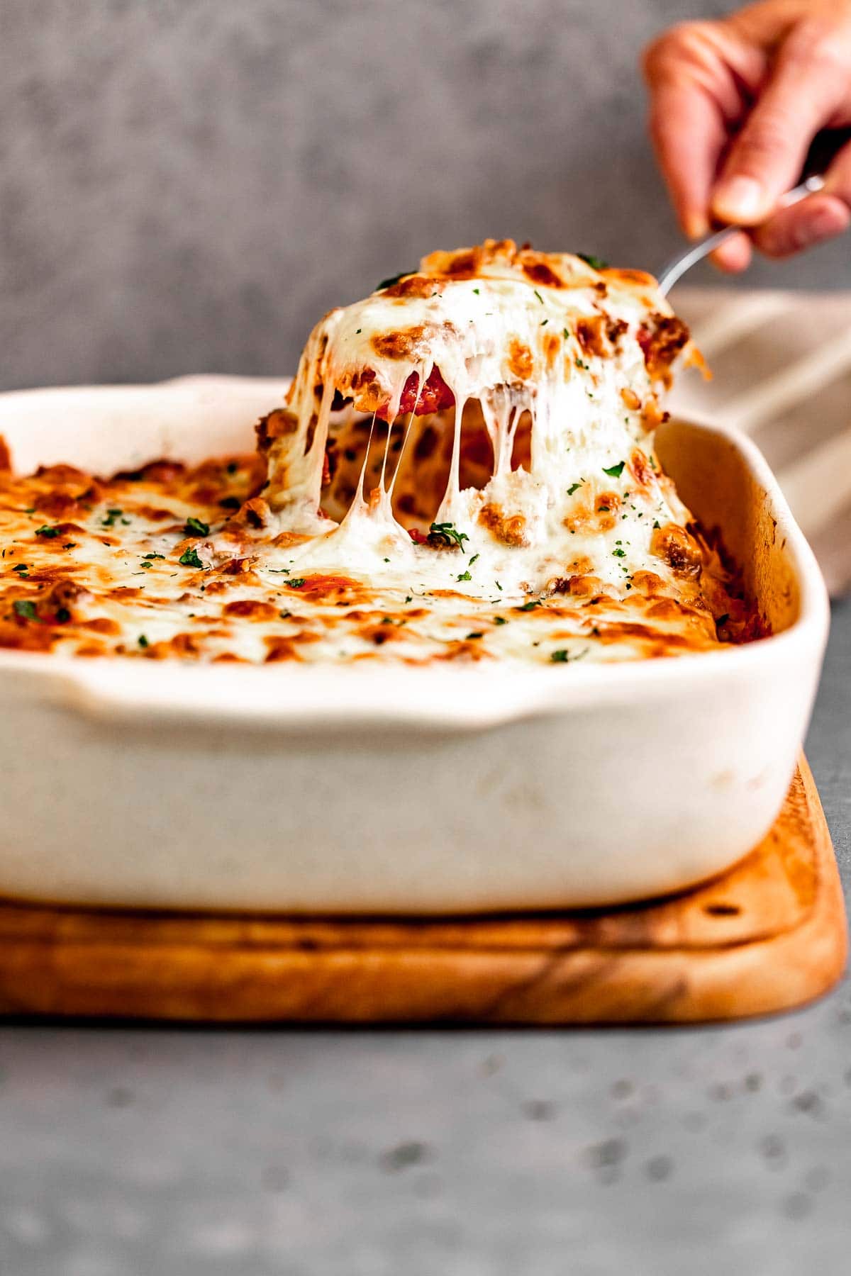 Million Dollar Manicotti in baking dish