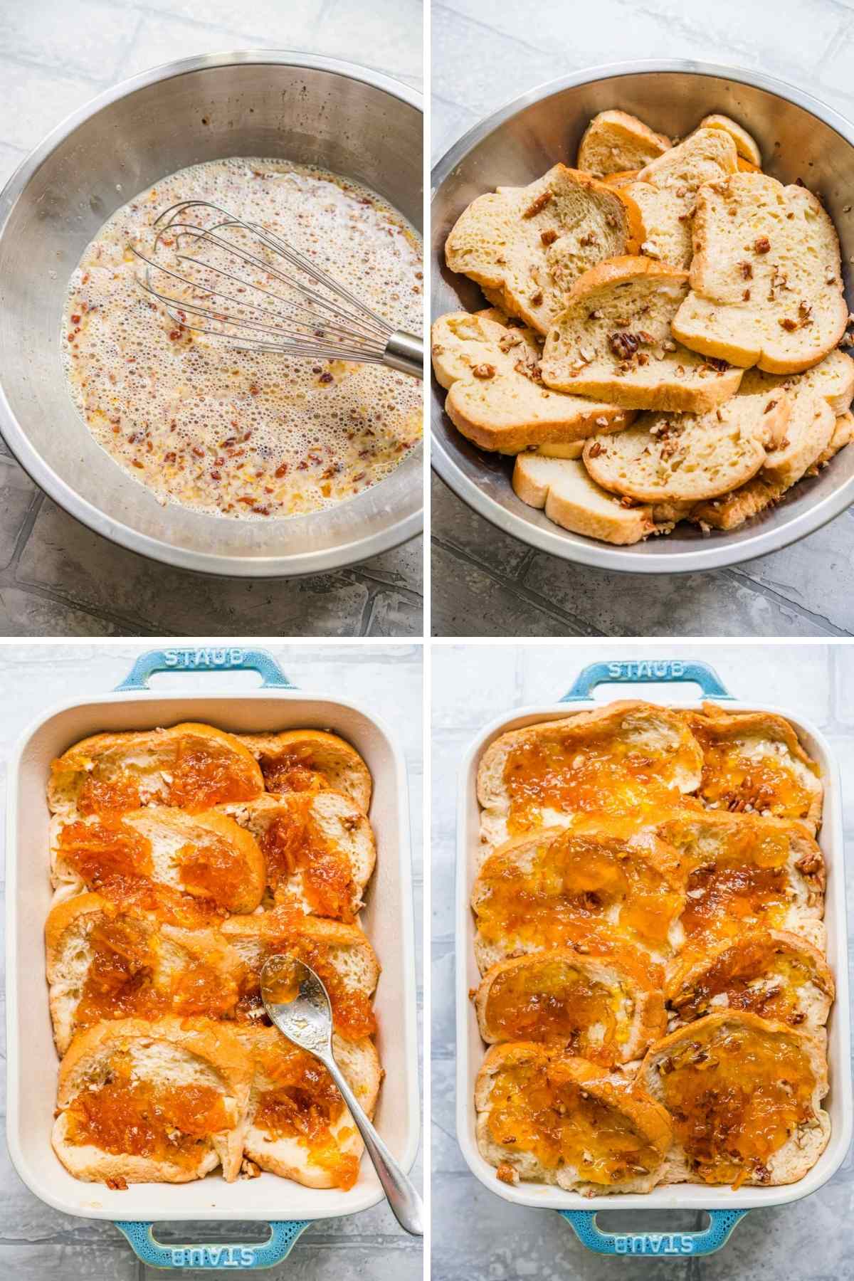 Orange Marmalade French Toast Bake Collage