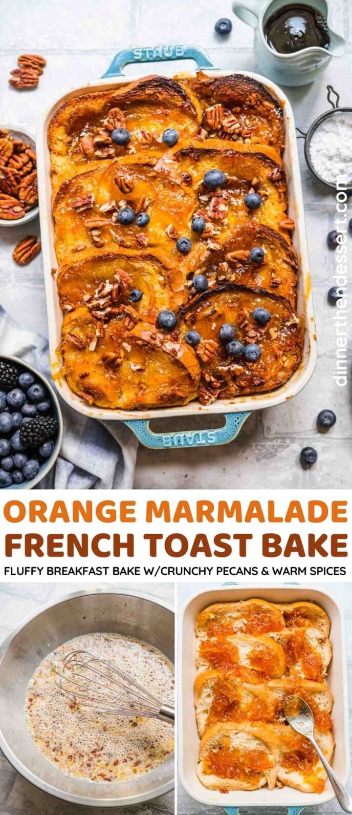 Orange Marmalade French Toast Bake Collage