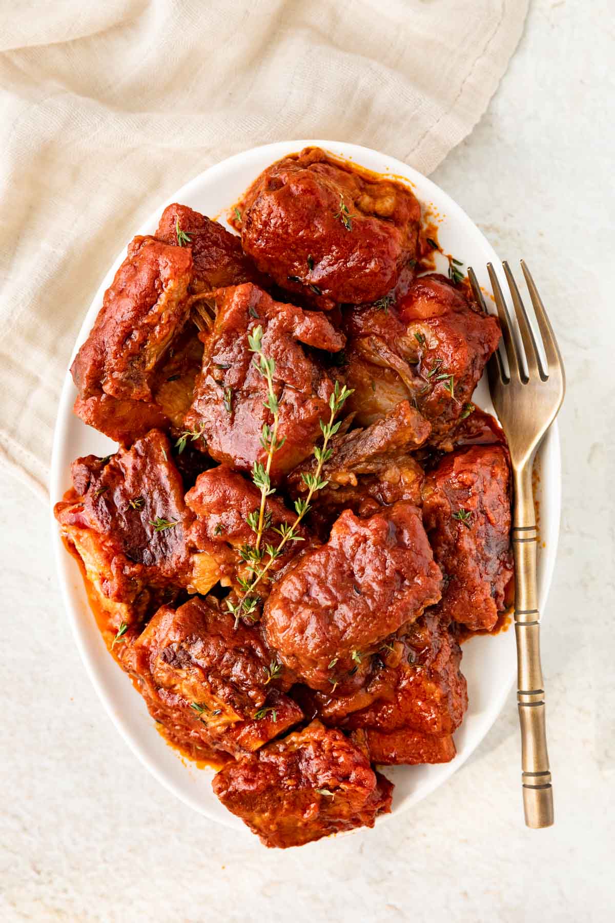 Red Wine Braised Short Ribs on serving platter