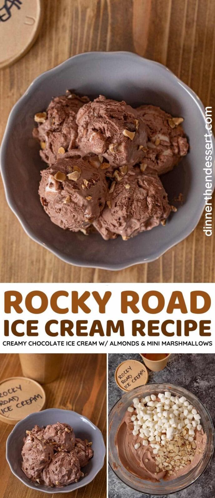 Rocky Road Ice Cream collage
