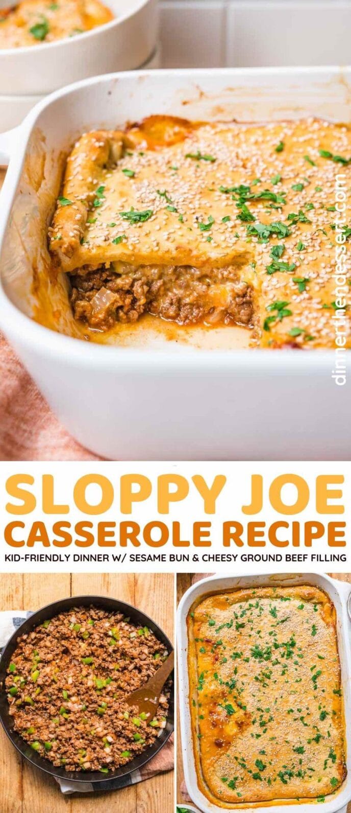 Sloppy Joe Casserole collage