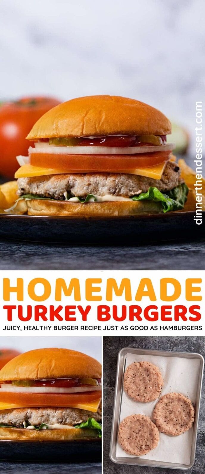 Homemade Turkey Burgers collage