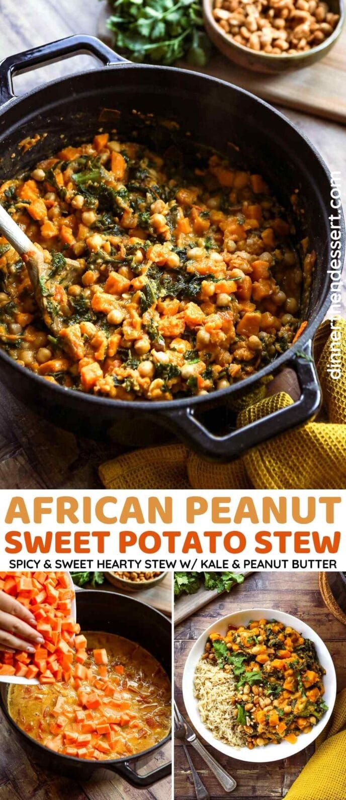 African Peanut Sweet Potato Stew Collage