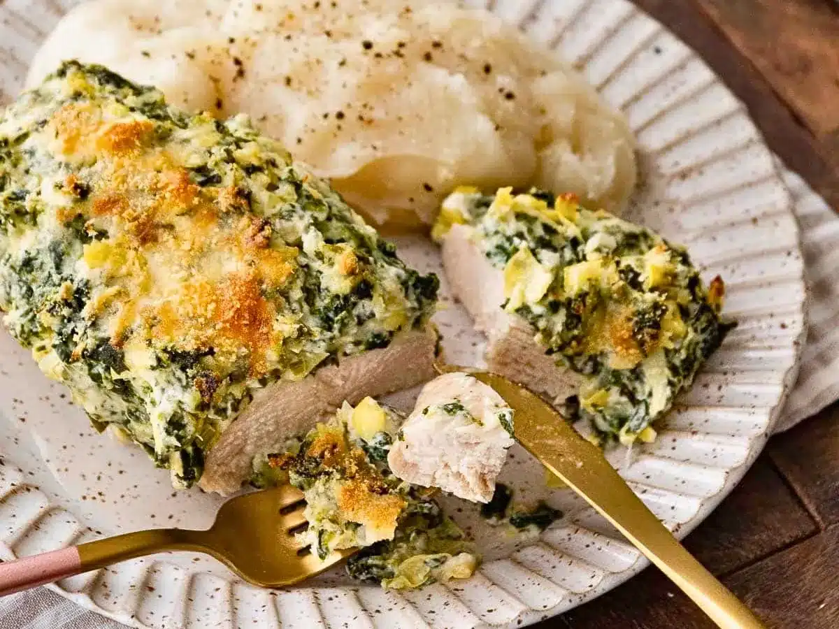 Smothered chicken with mashed potatoes