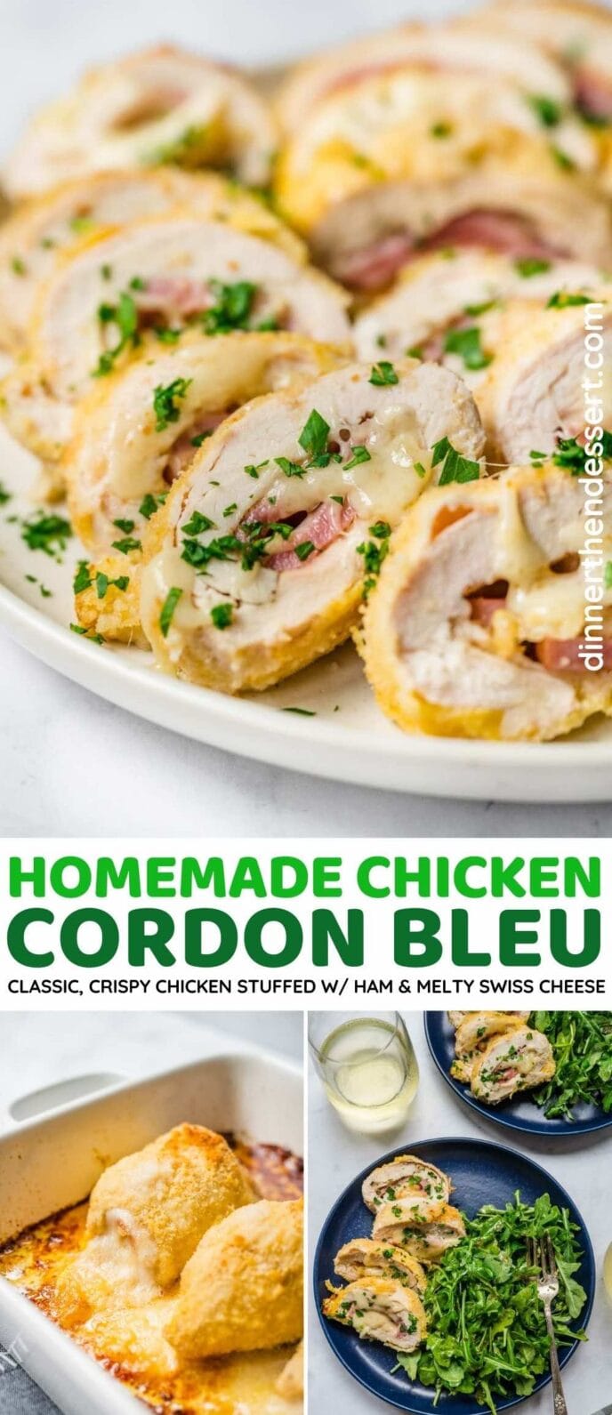 Chicken Cordon Bleu collage
