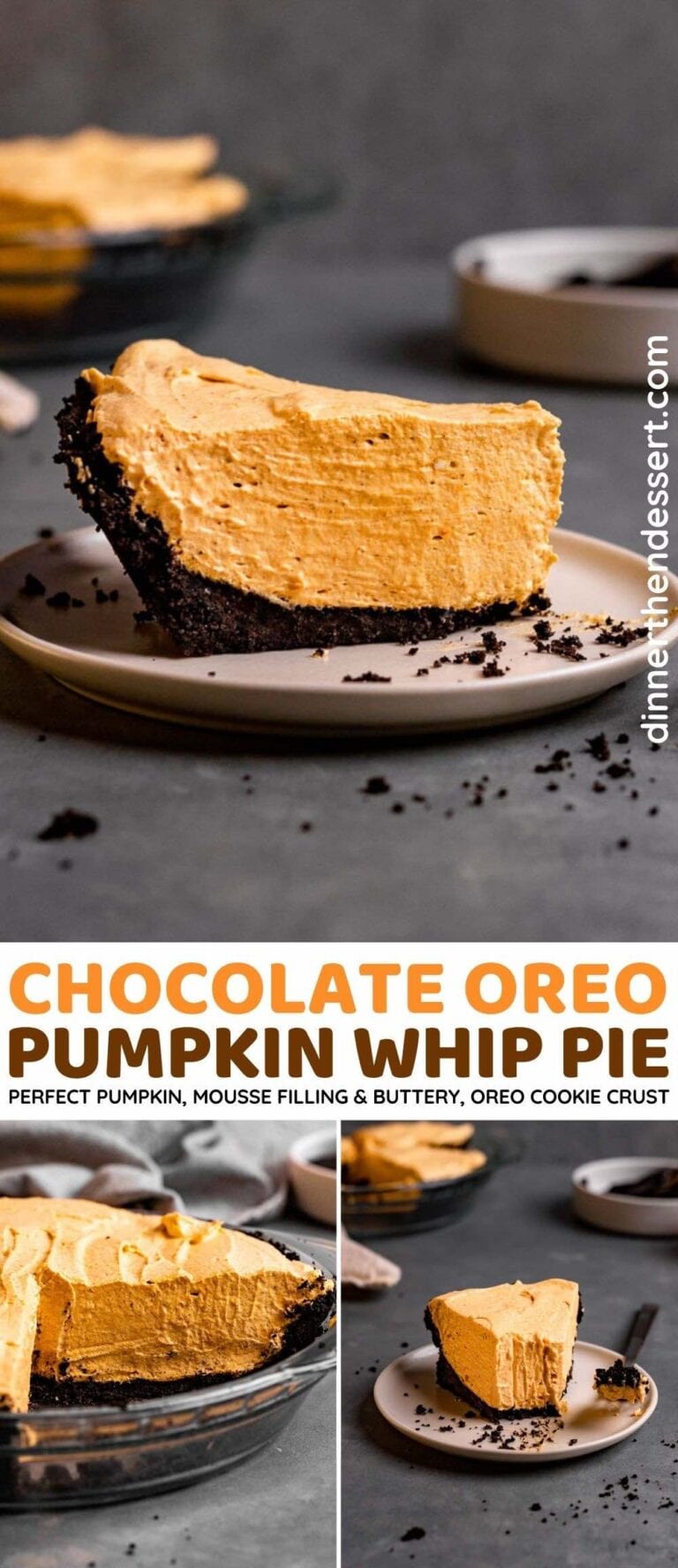 Easy Chocolate Oreo Pumpkin Whip Pie Recipe - Dinner, then Dessert