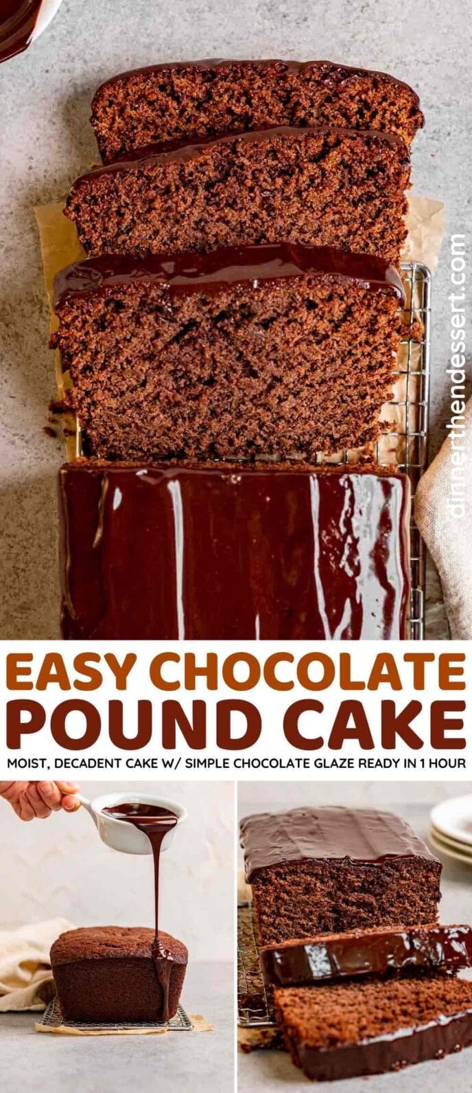 Chocolate Pound Cake collage