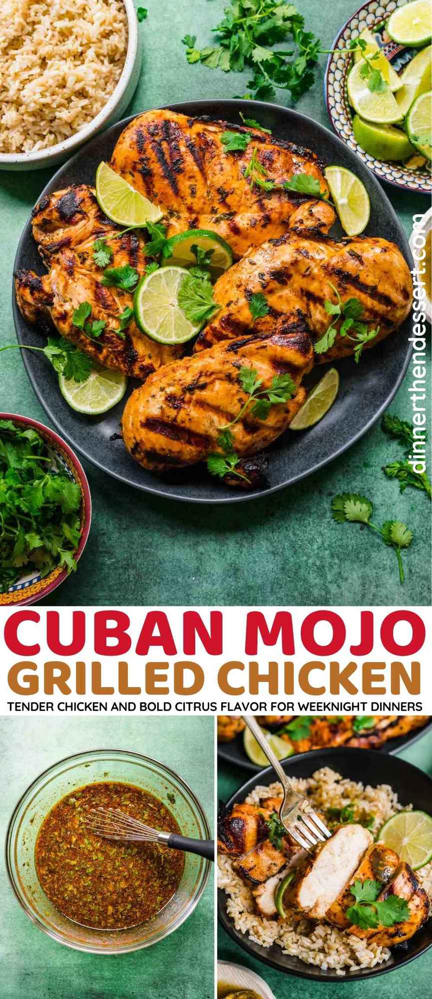 Cuban Mojo Grilled Chicken collage