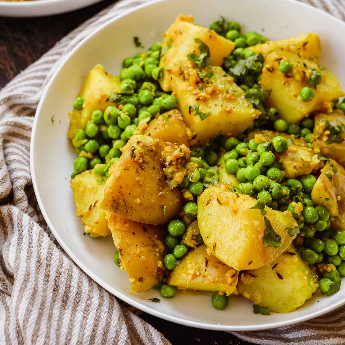 Indian Bombay Potatoes and Peas Recipe - Dinner, then Dessert