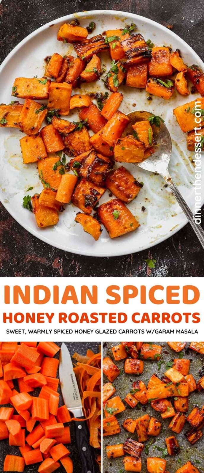 Indian Spiced Honey Roasted Carrots Collage