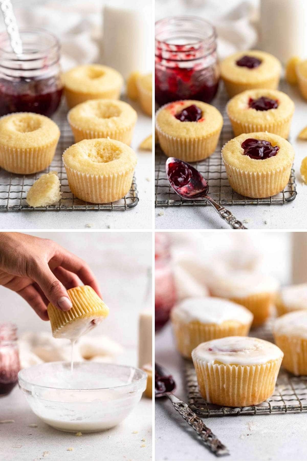 Jelly Doughnut Muffins Collage