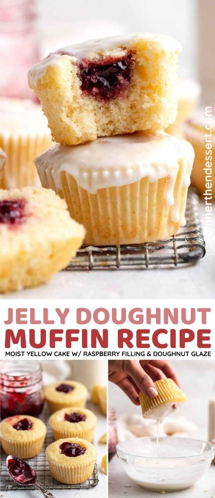 Jelly Doughnut Muffins Collage