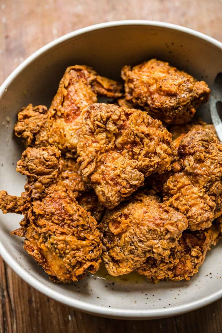 Lemon Pepper Honey Fried Chicken Recipe - Dinner, then Dessert