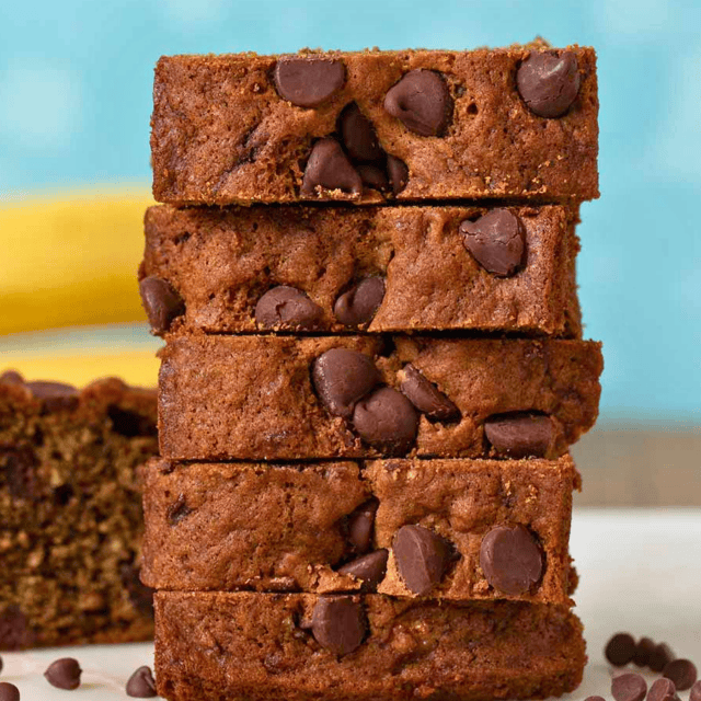 slices of chocolate coffee bread stacked on one another