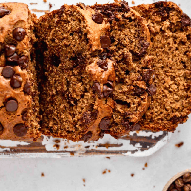 top down view of coffee bread