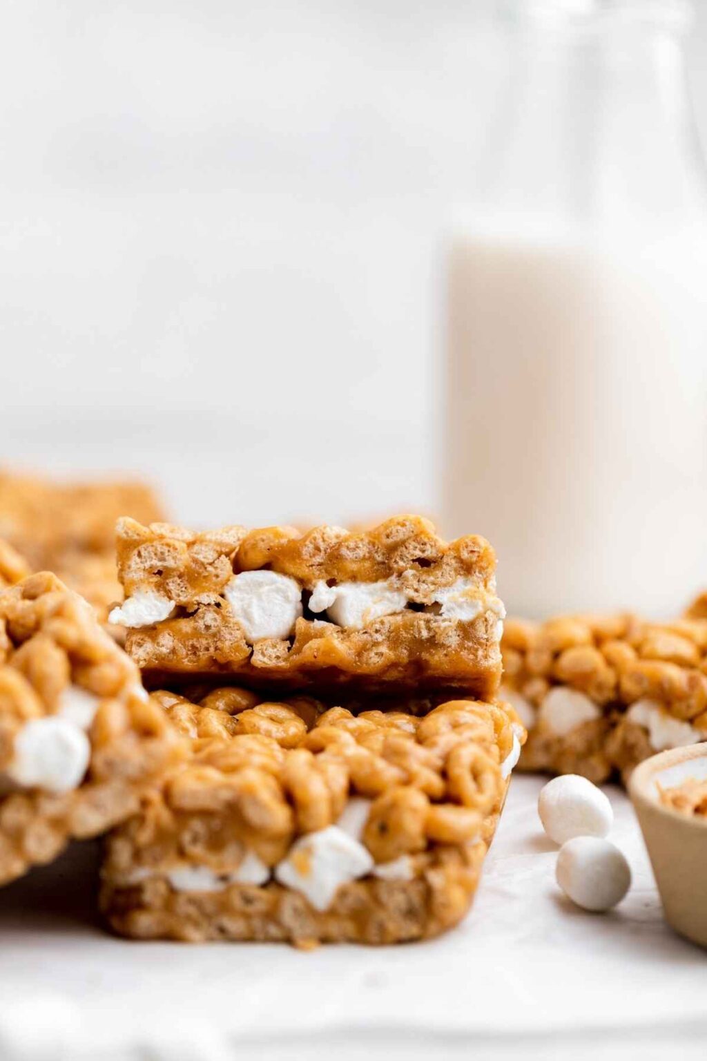 Peanut Butter Marshmallow Cereal Bars Recipe Dinner, then Dessert