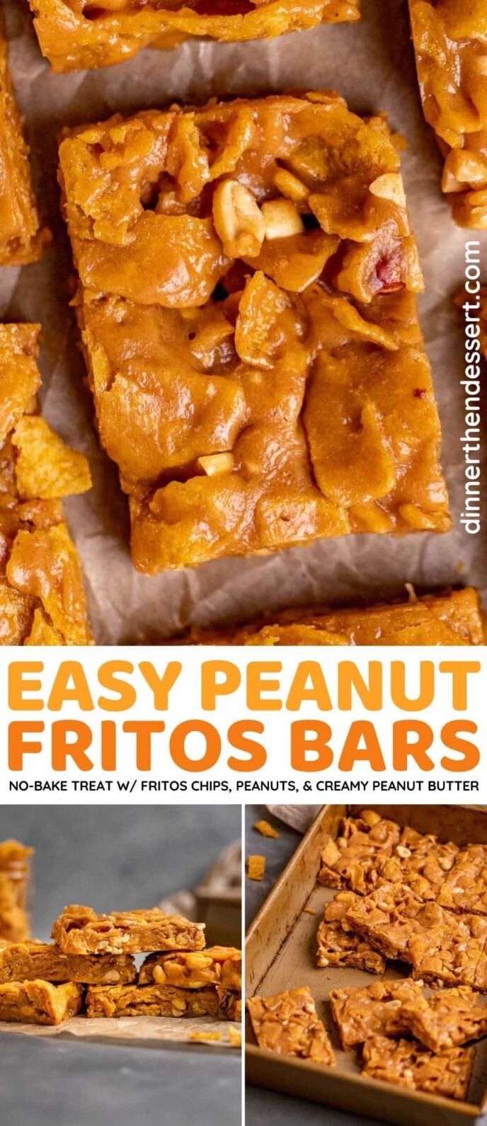 Peanut Fritos Bars collage
