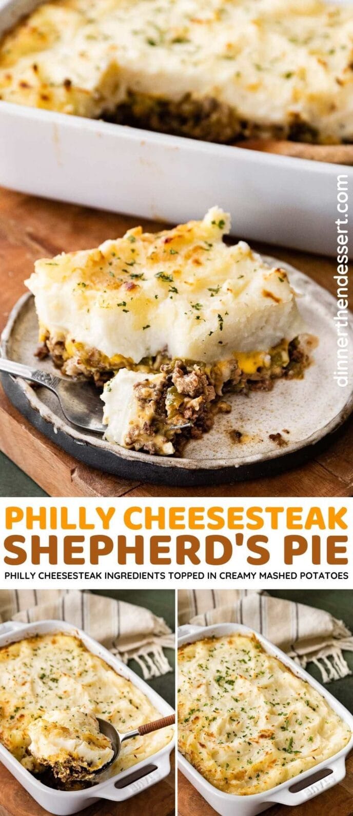 Philly Cheesesteak Shepherd's Pie