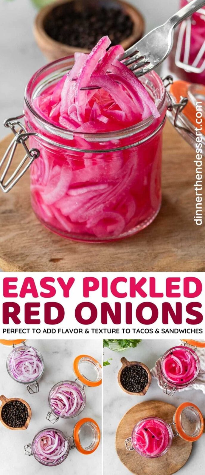 Pickled Red Onions collage
