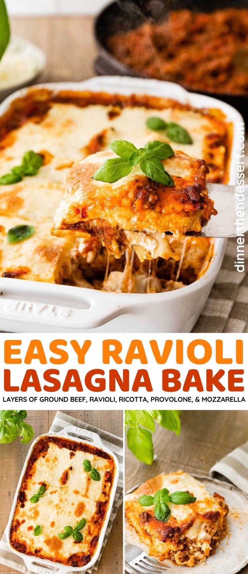 Ravioli Lasagna Bake Recipe - Dinner, then Dessert