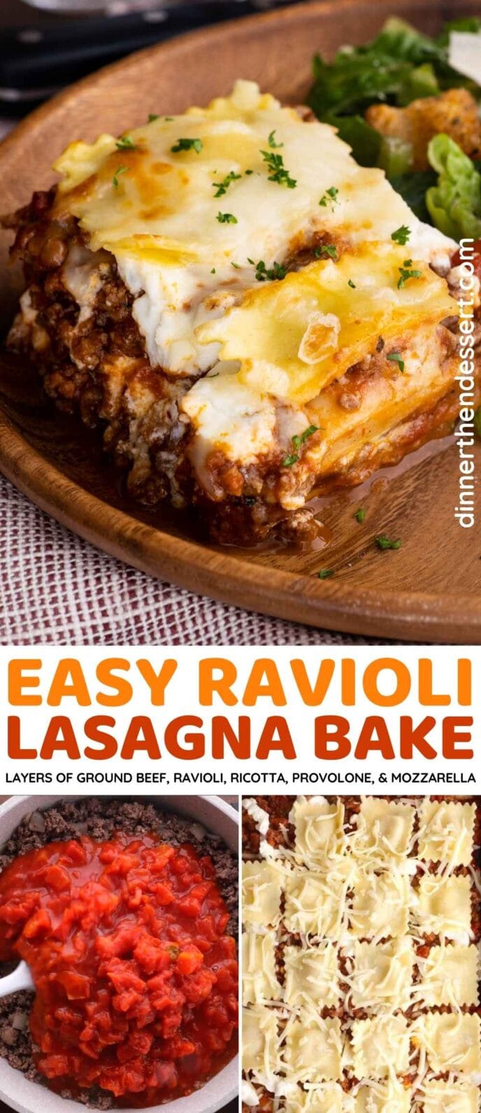 Ravioli Lasagna Bake Collage