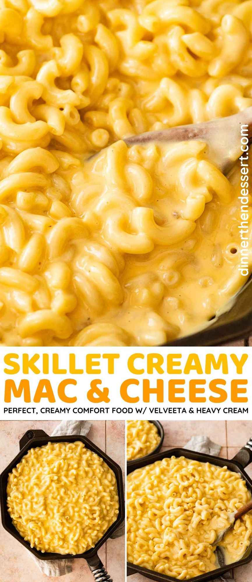 Skillet Creamy Mac and Cheese collage