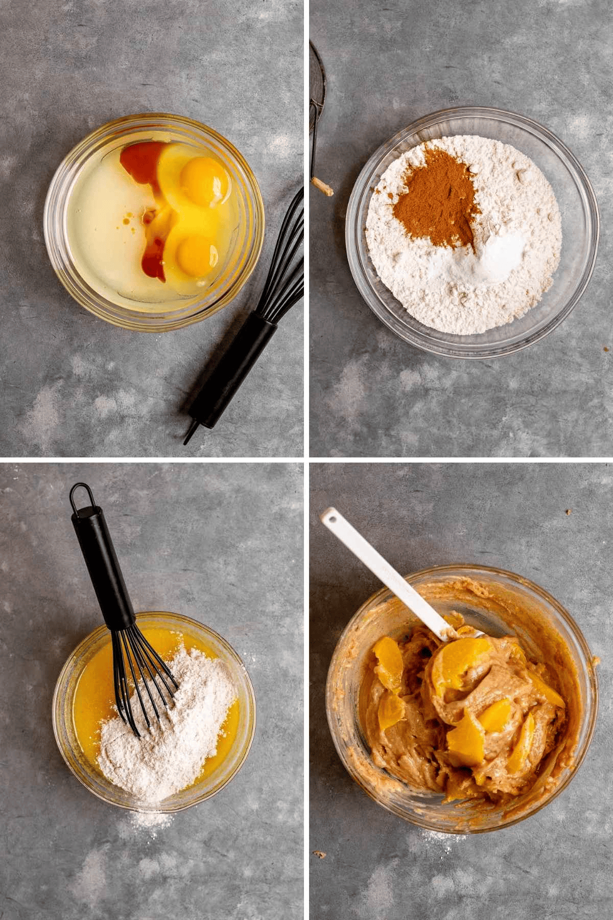 Collage with prep steps for sweet bread