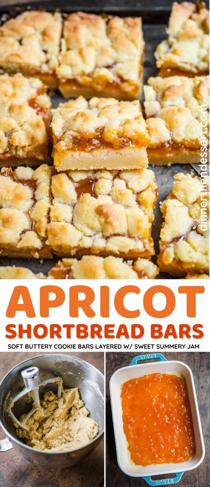 Apricot Shortbread Bars Collage