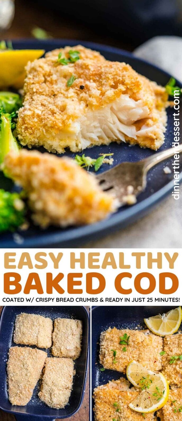 Baked Cod collage