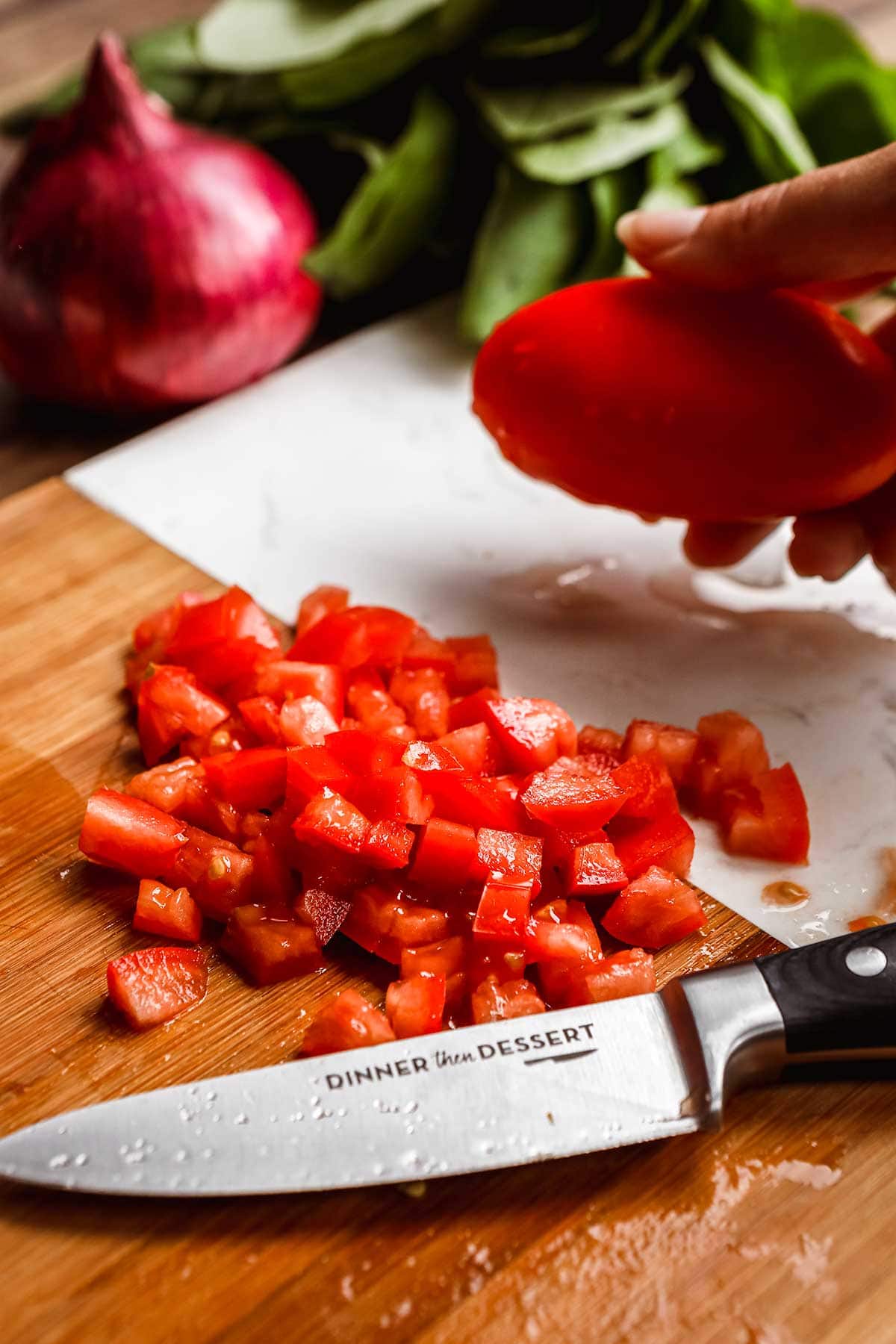 Balsamic Bruschetta diced tomatoes