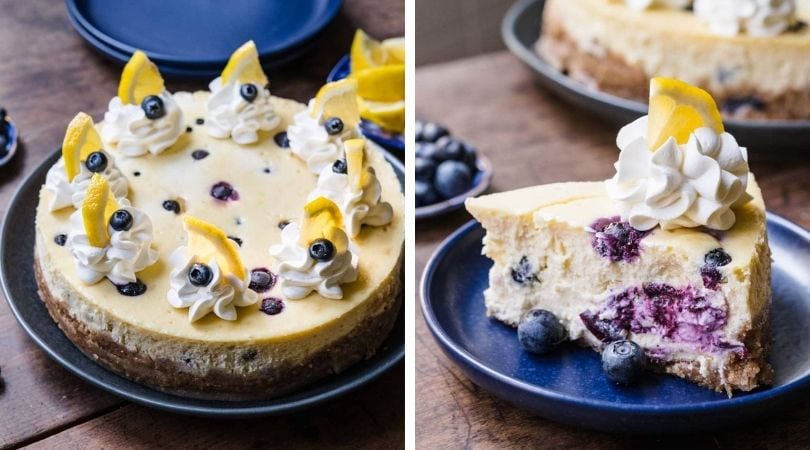 Blueberry Lemon Cheesecake Recipe - Dinner, then Dessert