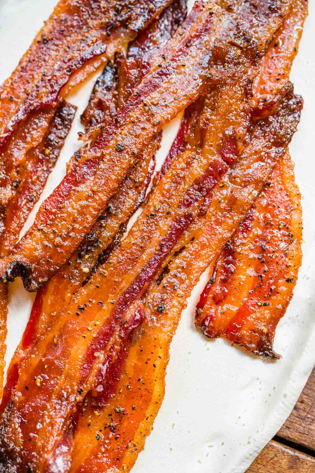 Candied Bacon on plate