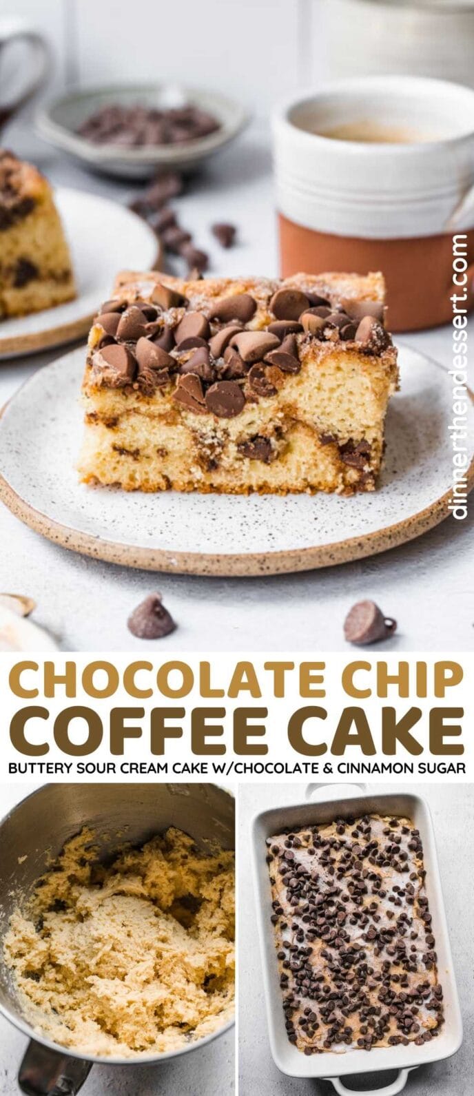 Chocolate Chip Coffee Cake Collage