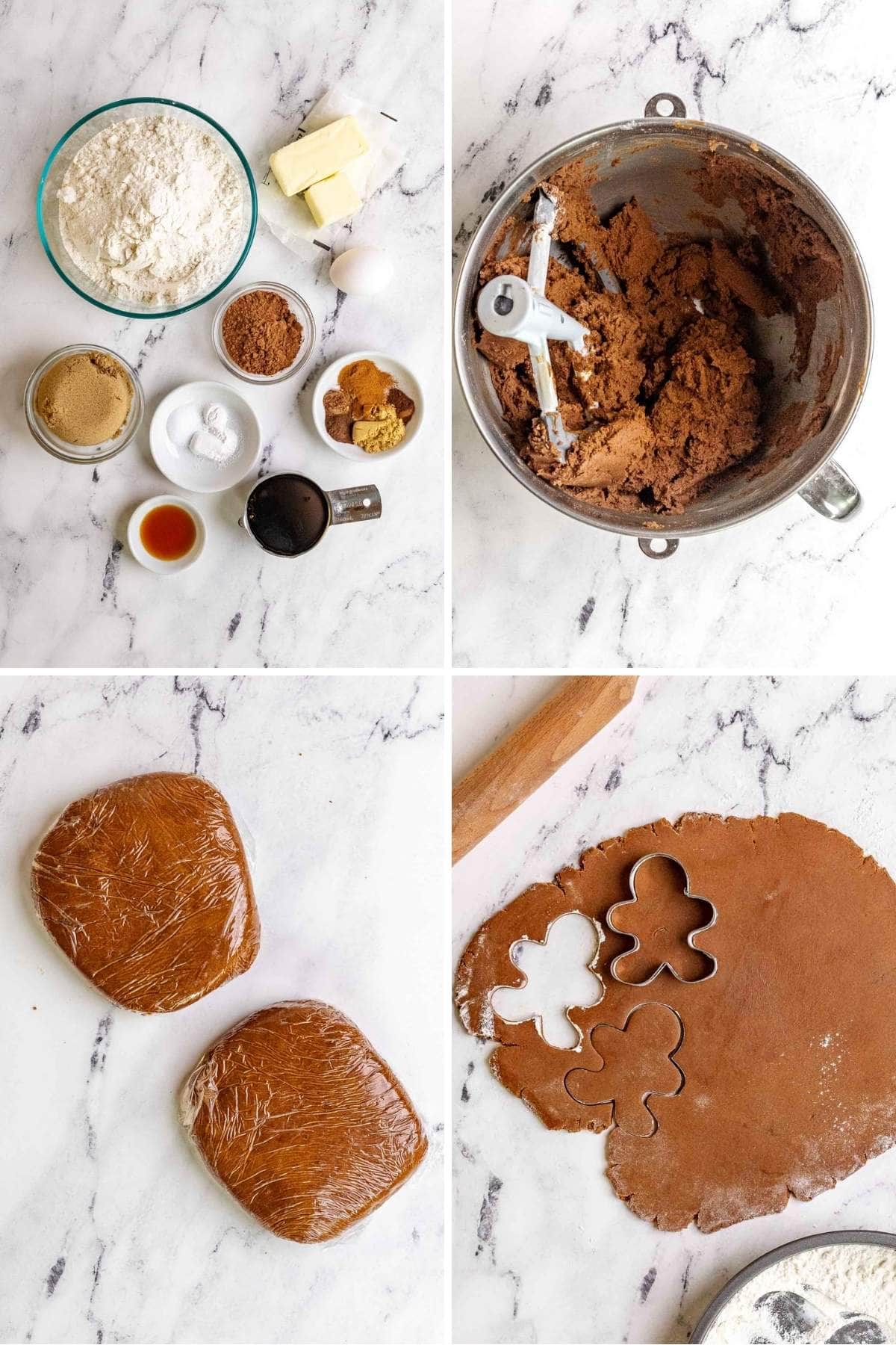 Chocolate Gingerbread Men collage