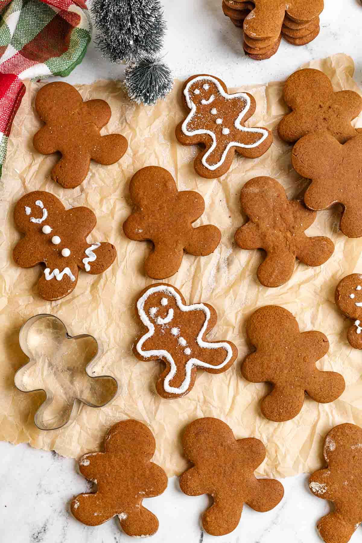 Chocolate Gingerbread Men being decorated