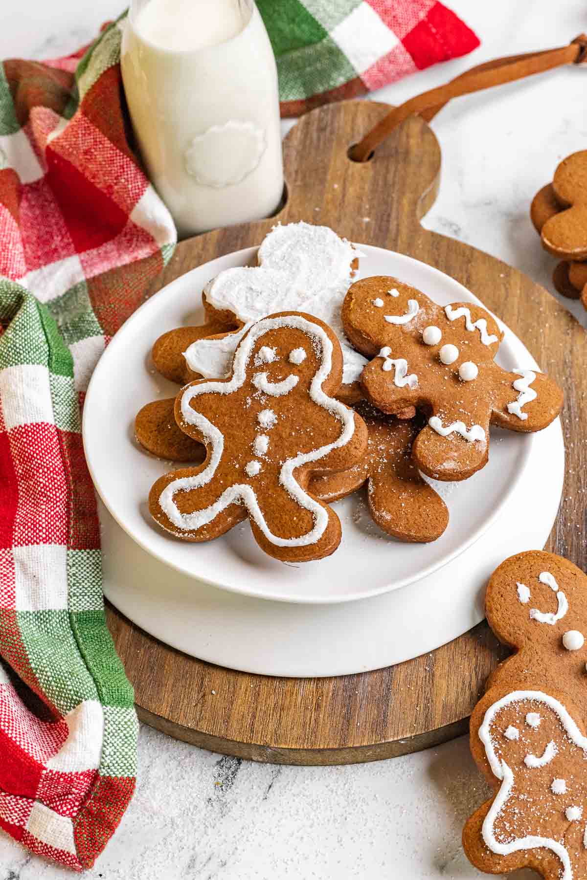 Chocolate Gingerbread Men on serving plate