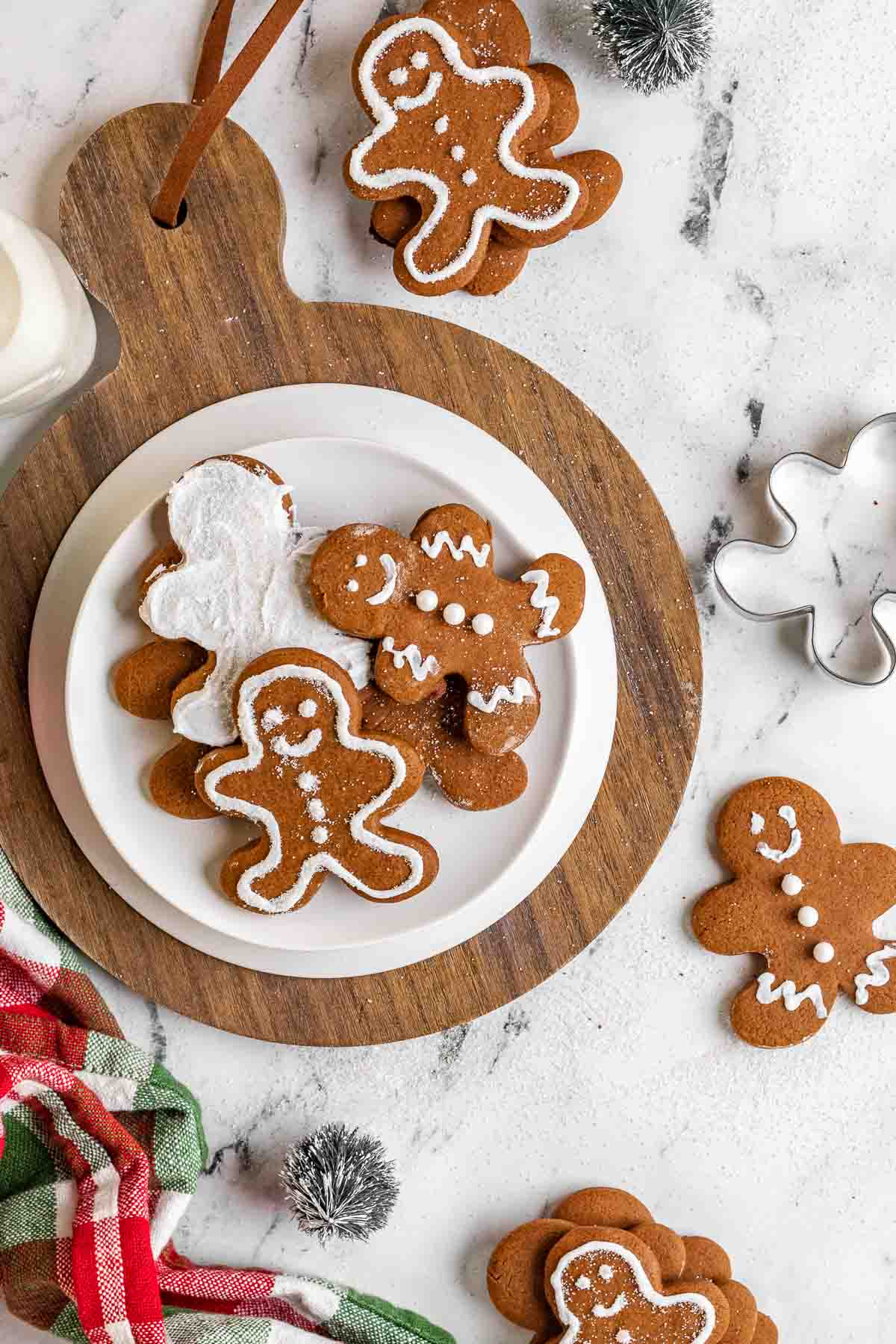 Chocolate Gingerbread Men on serving plate