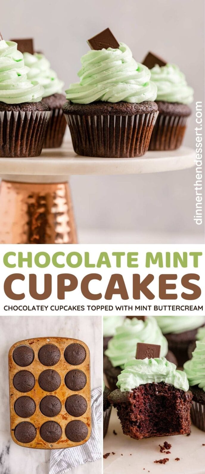Chocolate Mint Cupcakes fcollage