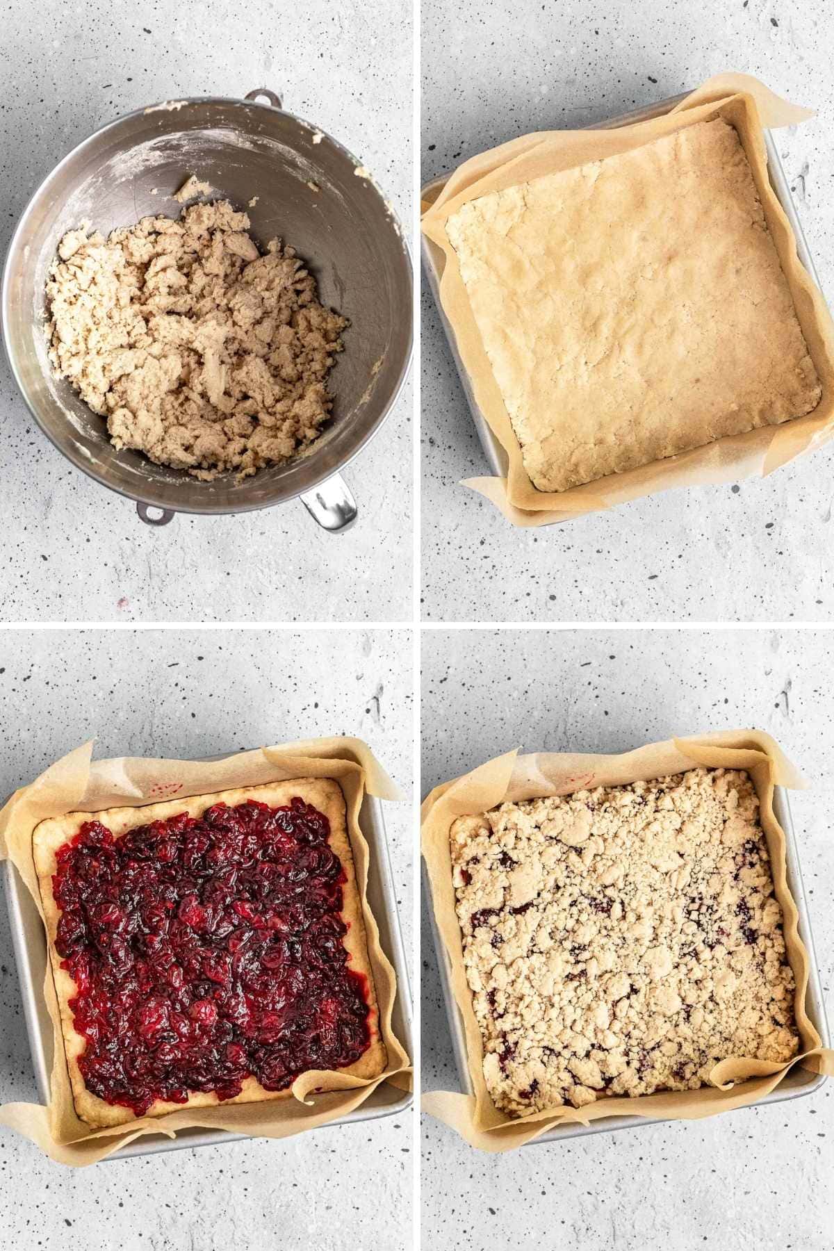 Cranberry Bars collage