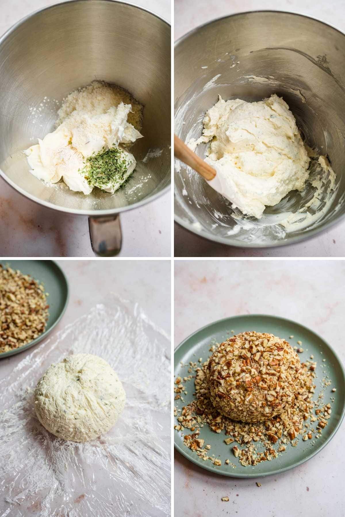 Garlic Parmesan Cheese Ball Collage