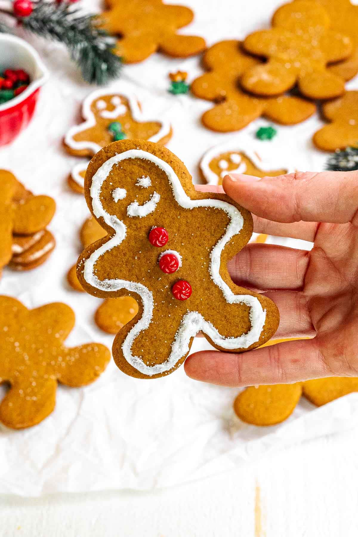 Decorated Gingerbread Man Cookie.