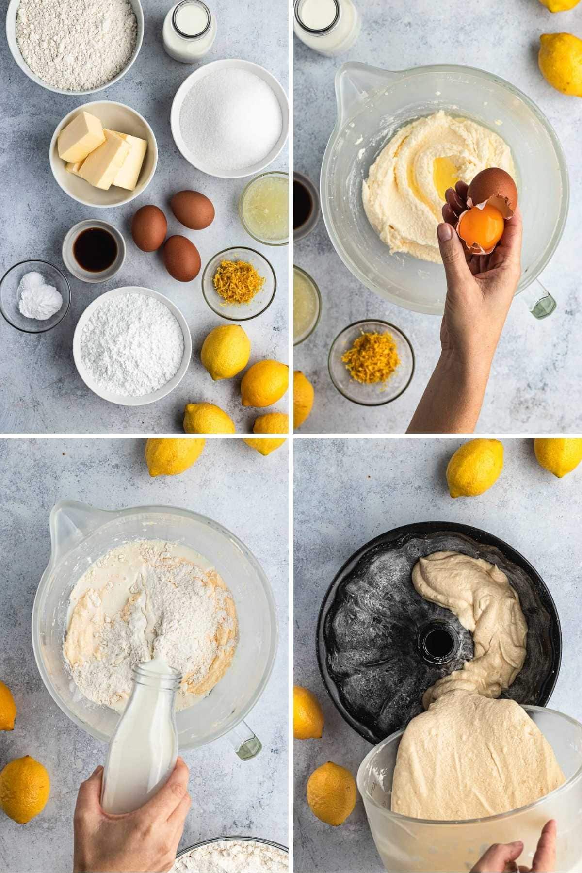 Lemon Bundt Cake collage