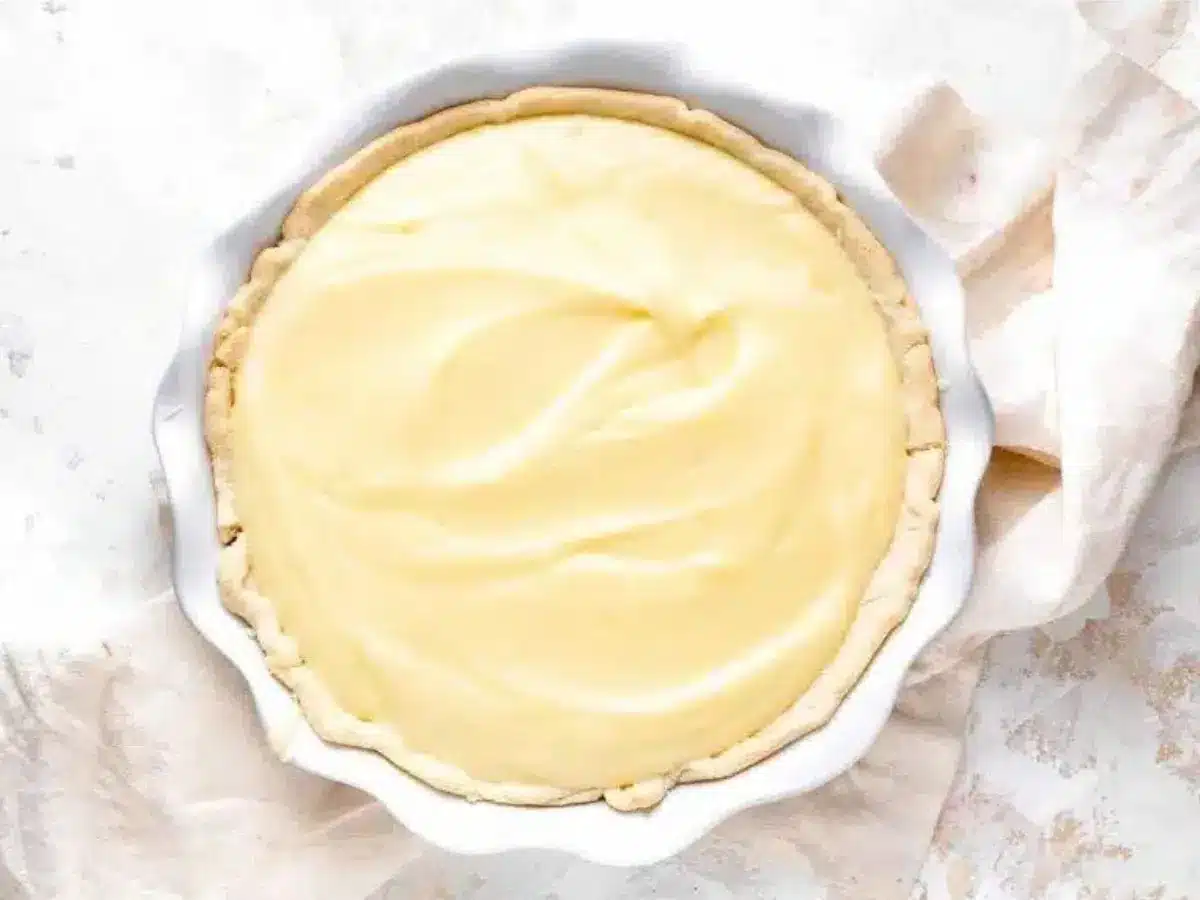 top down view of pie 