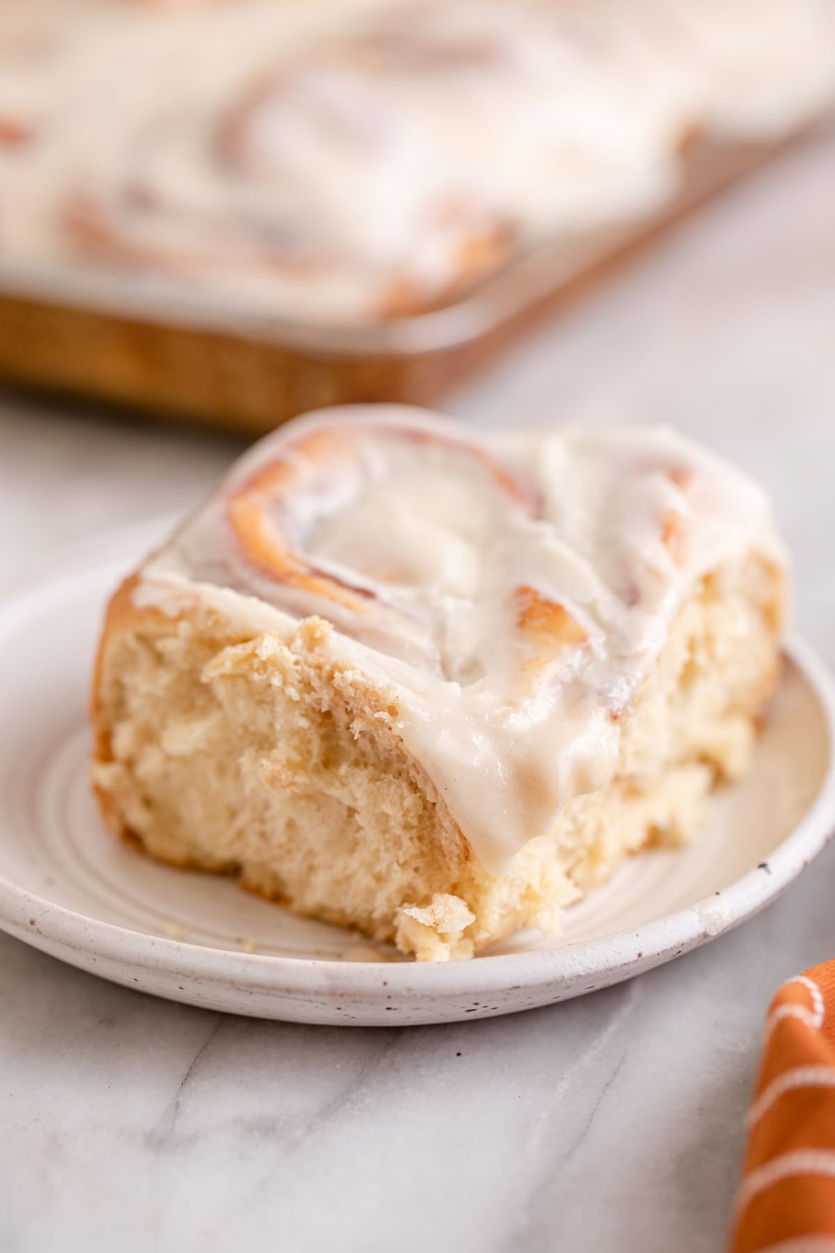 Maple Cinnamon Rolls on plate