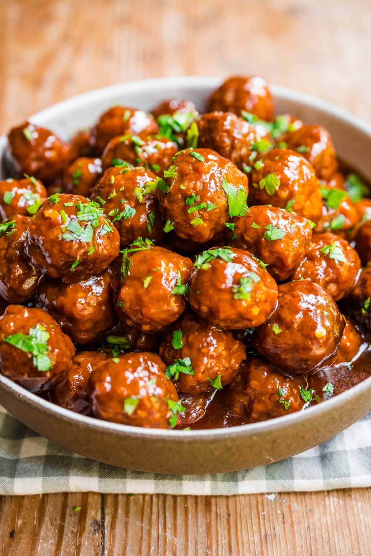 Marmalade Meatballs in serving bowl