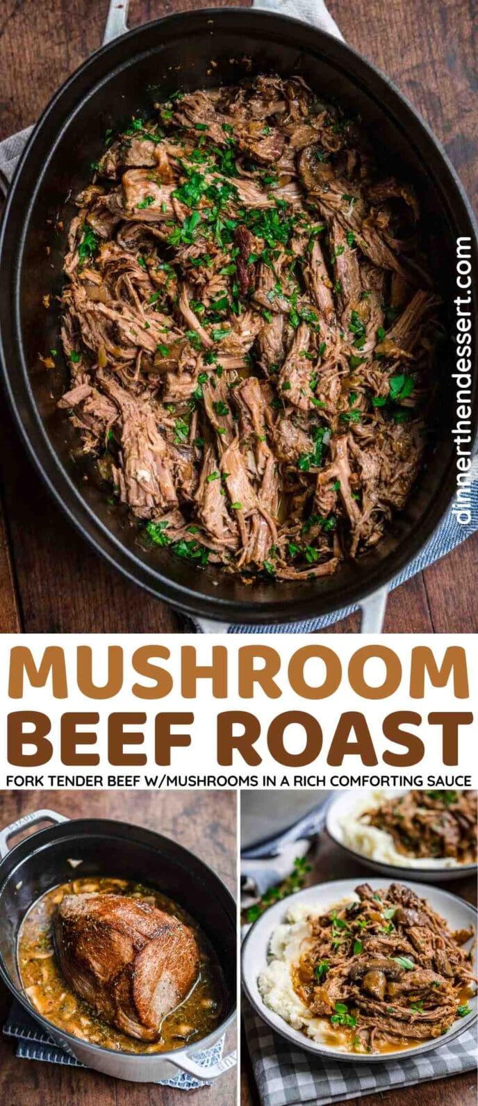 Mushroom Beef Roast Collage
